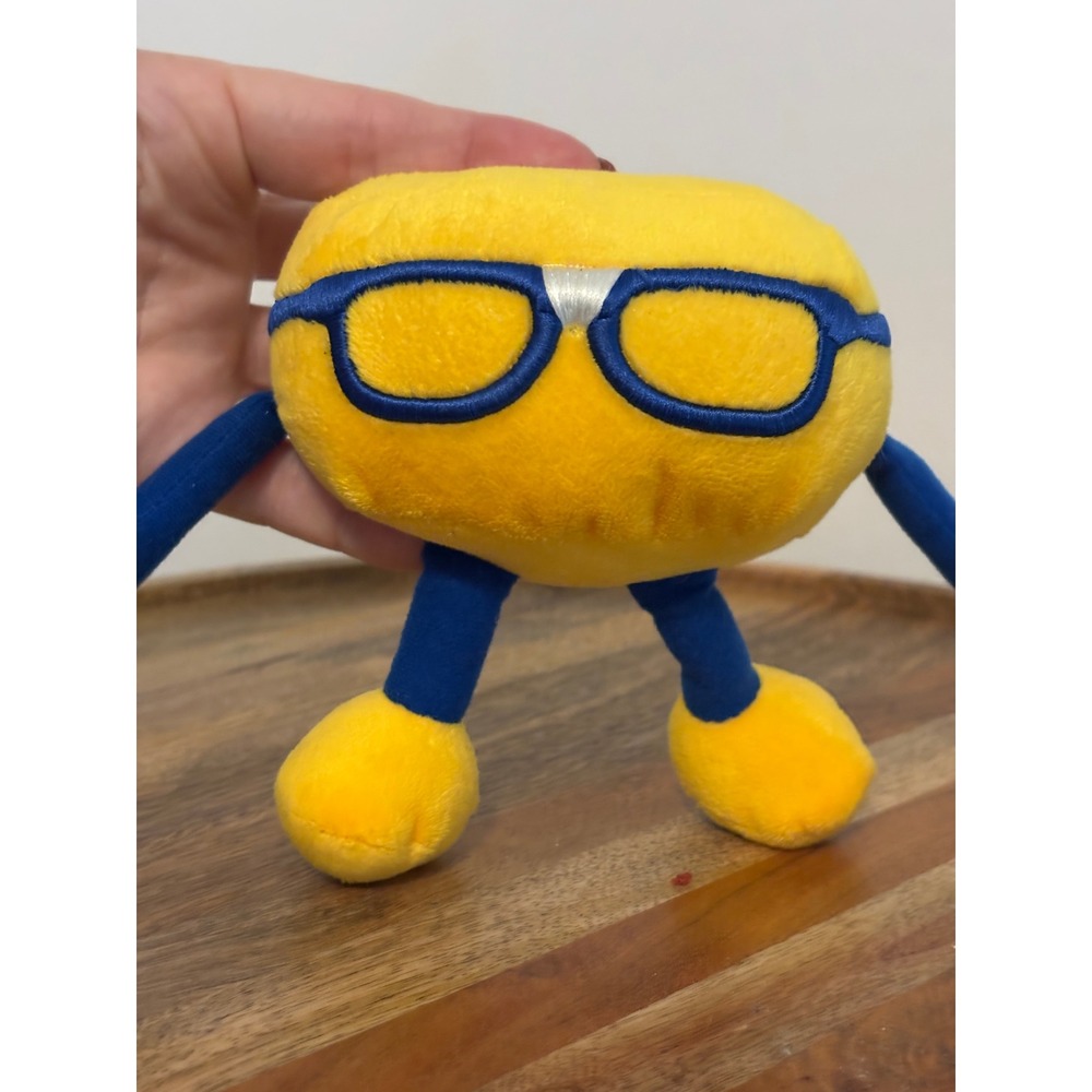 Culvers Curdis the Cheese Curd Plush 2017 Yellow Blue Mascot Stuffed Toy 5 inch